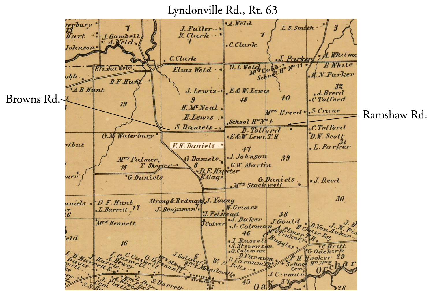 1860 Niagara Orleans Counties Rid-10 Excerpt Map